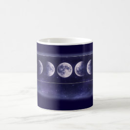 Elegant Moon Phases Galaxy Pattern Coffee Mug Koffiemok