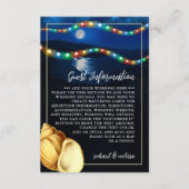 Elegant Moonlit Beach bruiloft Detail Informatiekaartje (Voorkant)