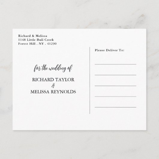 Elegant Moonlit Beach Bruiloft Save The Date Aankondigingskaart (Achterkant)