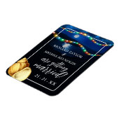 Elegant Moonlit Beach Bruiloft Save The Date Magneet (Linkerzijde)