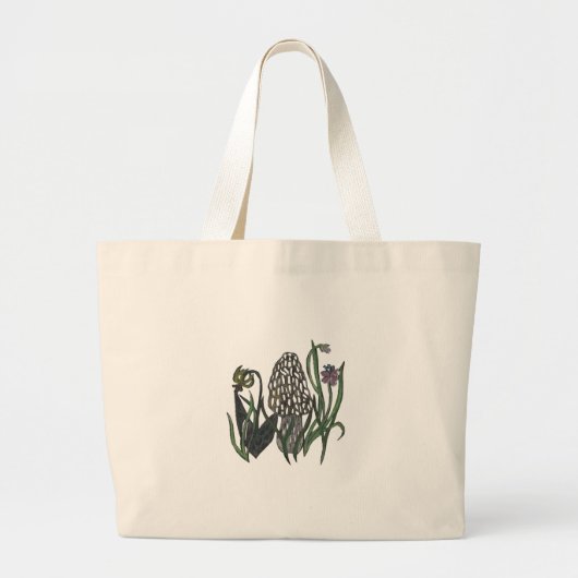 Elegant Morel Mushroom Cutout Design Tas (Voorkant)