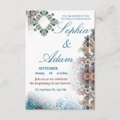 Elegant Moroccan Tile Wedding Invitation (Devant)