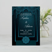 Elegant Moroccan Wedding Invitation (Debout devant)
