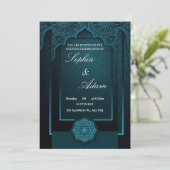 Elegant Moroccan Wedding Invitation (Debout devant)