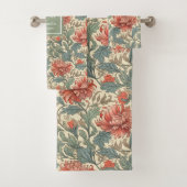 Elegant Morris Style Pimpernel Pattern Bad Handdoek (Insitu)
