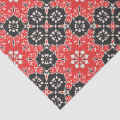 Elegant Mosaic Red White-decoupage Tissuepapier (Detail)