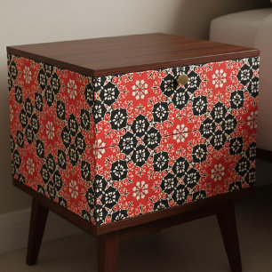  Elegant Mosaic Red White-decoupage Tissuepapier