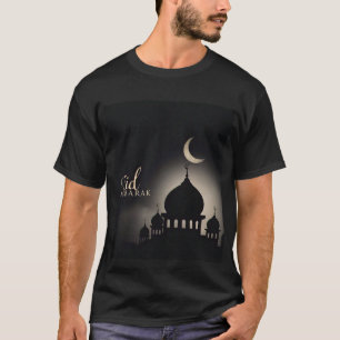 Elegant Moskee Silhouette Eid Mubarak Mannen Tshir T-shirt