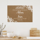 Elegant Moslim Islamitisch Bruiloft Poster (Keuken)