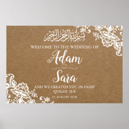 Elegant  Moslim Islamitisch Bruiloft Poster
