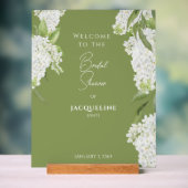 Elégant Moss Green Blanc Hydrangeas Douche Bienven (Neutre)