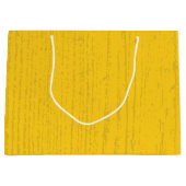 Elegant Mosterdgeel Houtnerf Groot Cadeauzakje (Voorkant)