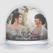 Elegant Mother of the Bride Photo Memory Keepsake Sneeuwbol (Voorkant)