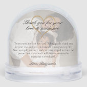 Elegant Mother of the Groom Photo Memory Keepsake Sneeuwbol (Achterkant)