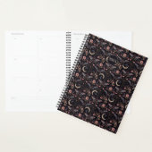 Elegant Moths Flowers and Moons Mystical Pattern Planner (Display)