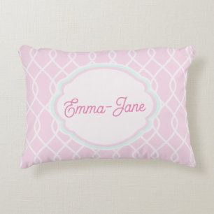 Élégant Motif à vague rose douce Coussin