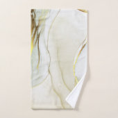 Élégant Motif Abstrait Gold Ink (Serviette à main)