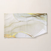 Élégant Motif Abstrait Gold Ink (Serviette à main)