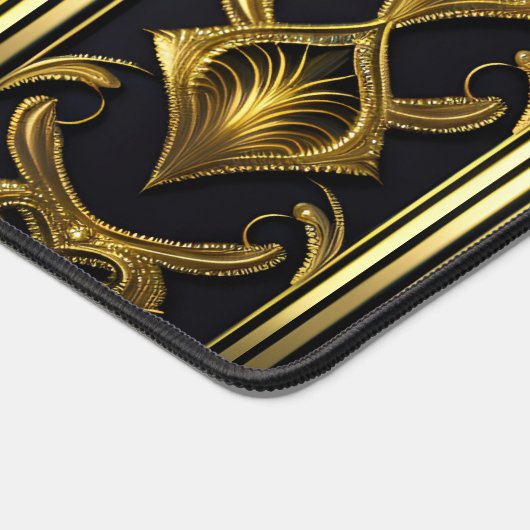 Elégant motif art déco en noir et or (Coin)