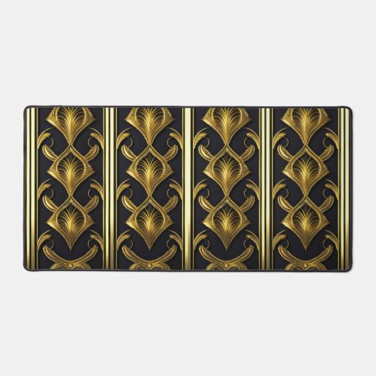 Elégant motif art déco en noir et or (Recto)