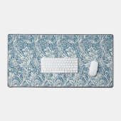 Elégant Motif bleu et gris Acanthus (Clavier et souris)