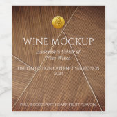Élégant Motif bois Étiquettes de vin personnalisés (Étiquettes simples)