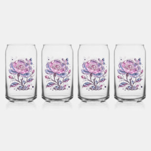 Élégant motif botanique rose poudré