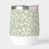 Élégant motif botanique vert sauge (Gauche)