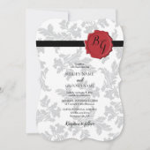 Elégant Motif & Cire Seal Mariage Invitations (Devant)