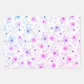 Elégant motif d'aquarelle florale papier d'emballa (Devant)