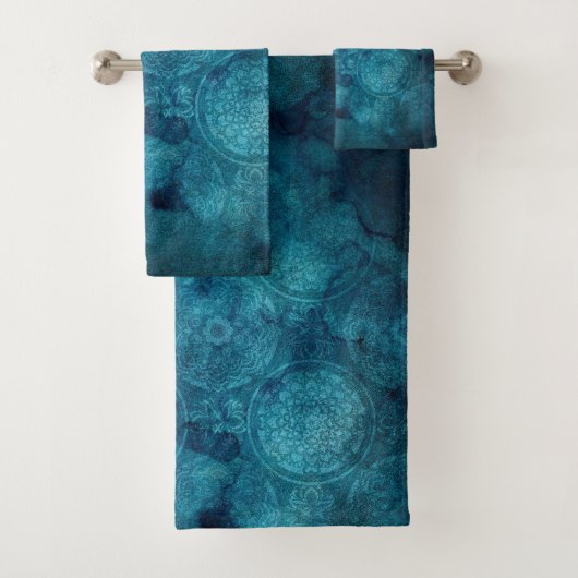 Elégant Motif d'aquarelle Mandala Turquoise (En situation)