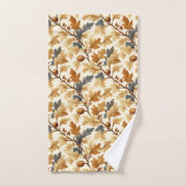 Élégant Motif d'automne feuille de chêne et pineco (Serviette à main)