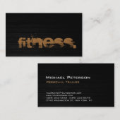 Élégant Motif de bois Trainer Carte de visite de f (Devant / Derrière)