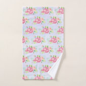 Élégant Motif de bouquet de couleur rose (Serviette à main)