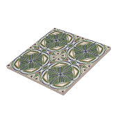 Élégant Motif de carreaux géométriques verts (Côté)