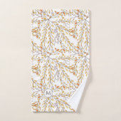 Élégant Motif de feuillage d'automne personnalisé (Serviette à main)