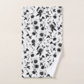 Élégant motif de fleurs de la passion noir et blan (Serviette à main)