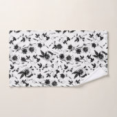 Élégant motif de fleurs de la passion noir et blan (Serviette à main)