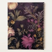 élégant motif de fleurs foncées avec nom (Dos)