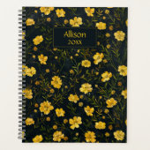 Élégant Motif de la fleur de la coupe-beurre jaune (Devant)