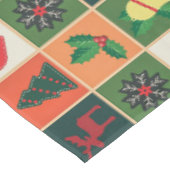 Élégant Motif de Noël coloré | Nappe (Angle)