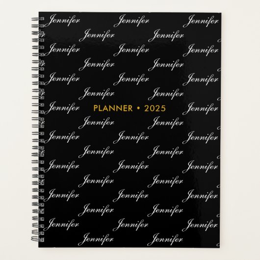 Élégant Motif de nom de script personnalisé (Devant)