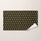 Élégant Motif de papillon d'or (Serviette à main)