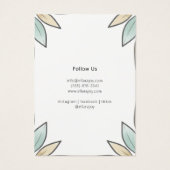 Élégant Motif de piste de Foliage Chic (Dos)