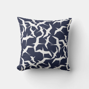 Élégant Motif d'oiseaux volants Coussin de coussin