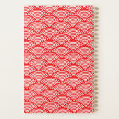 Élégant Motif d'onde rouge japonais Monogramme (Dos)