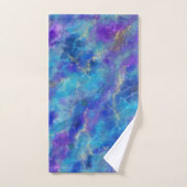 Élégant Motif en marbre bleu avec Monogramme (Serviette à main)