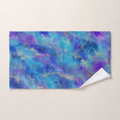 Élégant Motif en marbre bleu avec Monogramme (Serviette à main)