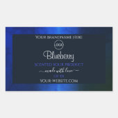 Élégant Motif en marbre bleu Étiquette de produit (Devant)