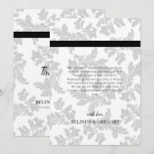 Elégant Motif et Carte de remerciements Mariage de (Devant / Derrière)